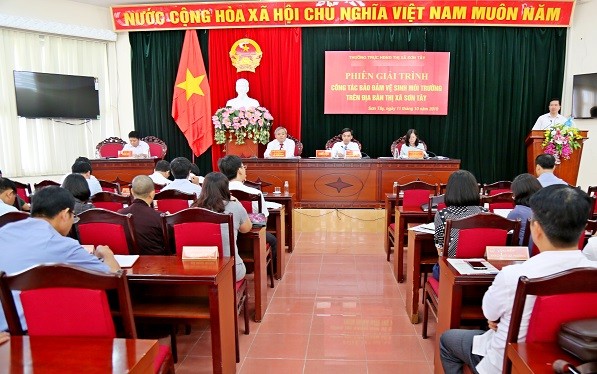 Sơn Tây: Phiên giải trình thực hiện công tác bảo đảm vệ sinh môi trường